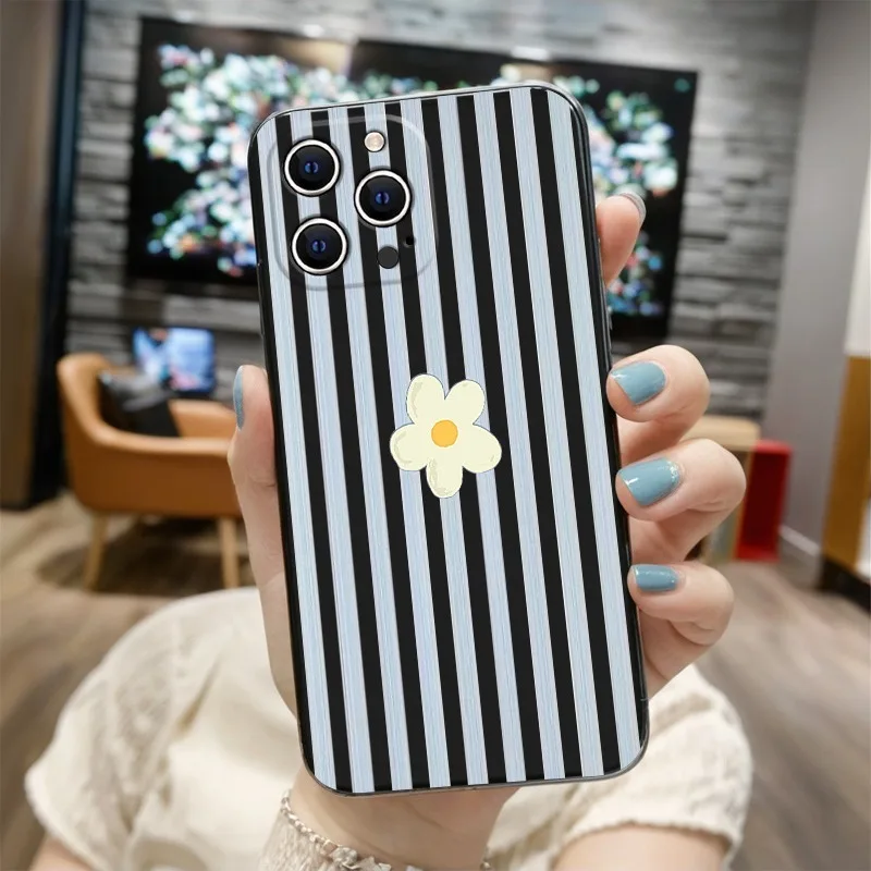 Stripes Flower Korean Phone Ca - Phone Cases Xr Iphone review and price