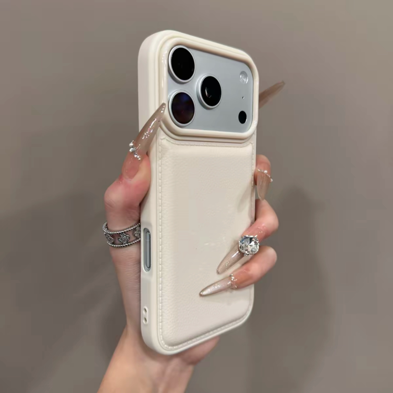 Premium Solid Color Lychee Tex - Phone Cases For Iphone 16 review and price